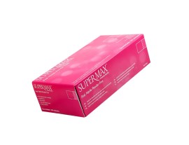 Luvas De Procedimentos Nitrílica Rosa - Grande - 100 Unid - Supermax